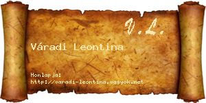 Váradi Leontina névjegykártya