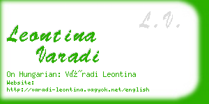 leontina varadi business card
